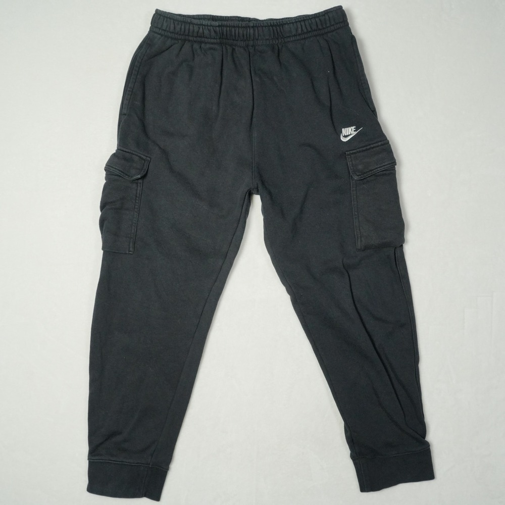 Nike Sportswear Club Fleece Cargo Joggers Black CD3129-010 Mens Large